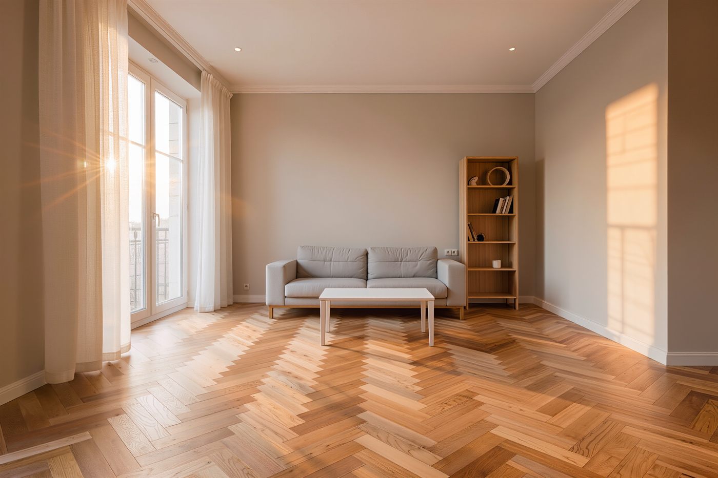 Wohnzimmer mit Designbelägen